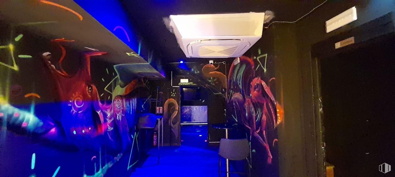 Retail for rent at Zona Huertas - Cortes, Centro, Madrid, 28005 with person, chair, lighting, ceiling, electricity, night, neon and visual effect lighting around