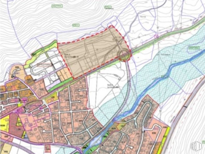 Suelo en venta en Sierra de Madrid, Collado Mediano, Madrid, 28450 con ecorregión, mapa, mundo, diseño urbano, terreno, línea, pendiente, atlas, paralelo y vía fluvial alrededor