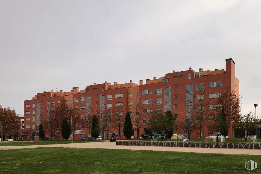 Retail for sale at Paseo Convivencia, 3, Torrejón de Ardoz, Madrid, 28850 with building, sky, plant, cloud, tree, architecture, land lot, urban design, tower block and grass around