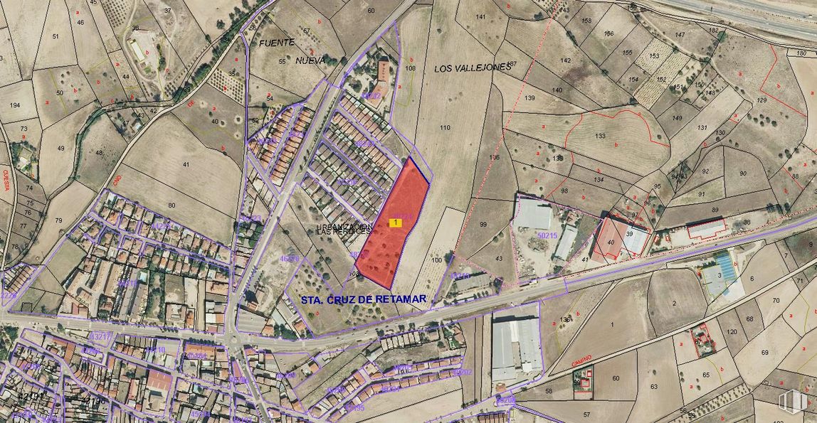 Land for sale at Calle Azucena, Santa Cruz del Retamar, Toledo, 45513 with property, ecoregion, world, map, infrastructure, urban design, atlas, line, parallel and human settlement around