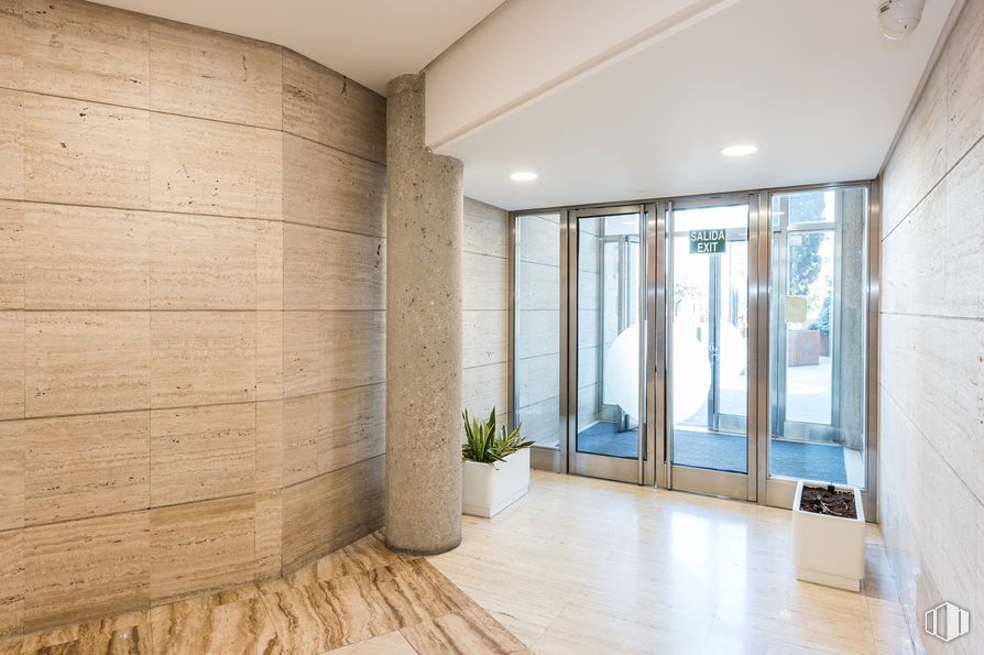 Oficina en alquiler en E 2, Calle Julián Camarillo, 29, San Blas - Canillejas, Madrid, 28037 con planta de interior, propiedad, planta, accesorio, edificio, madera, puerta, diseño de interiores, pasillo y piso alrededor