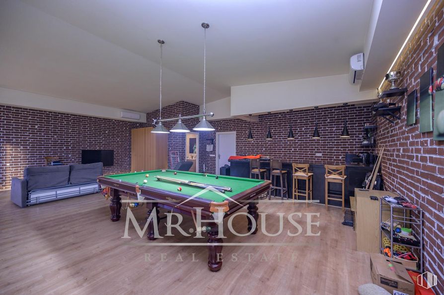 Industrial for sale at Calle Costa del Sol, Yuncos, Toledo, 45210 with billiard table, couch, table, light fixture, pool, wood, billiard room, interior design, furniture and ceiling around