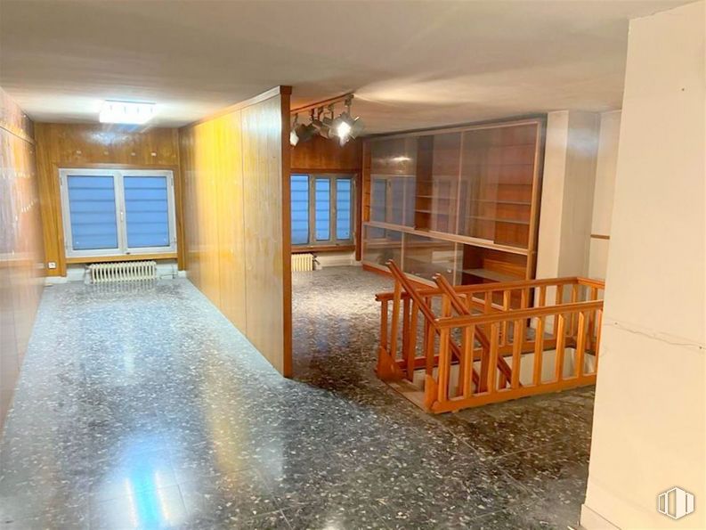 Oficina en venta en Calle Jorge Juan, Salamanca, Madrid, 28001 con alumbrado, persiana de la ventana, madera, edificio, interiorismo, suelos, hall, accesorio, suelo y tinte para madera alrededor