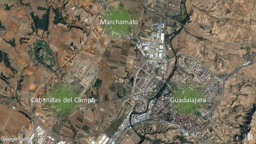 Land for sale at Avenida Brihuega, Cabanillas del Campo, Guadalajara, 19171 with ecoregion, map, screenshot, terrestrial plant, urban design, landscape, soil, city, aerial photography and hinterland around