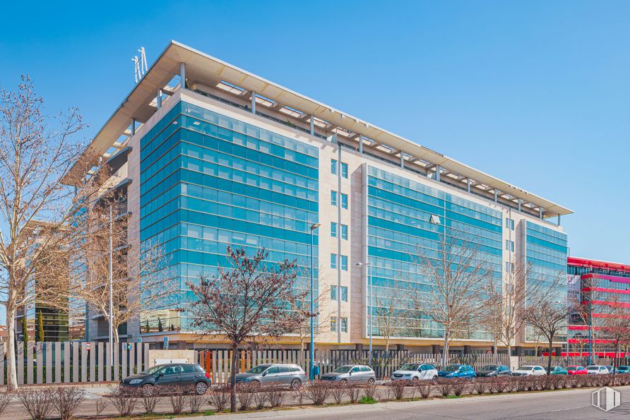 Oficina en alquiler en Edificio Beta, Calle Marie Curie, 7, Rivas-Vaciamadrid, Madrid, 28529 con edificio, coche, cielo, día, rueda, bloque torre, árbol, diseño urbano, condominio y barrio alrededor