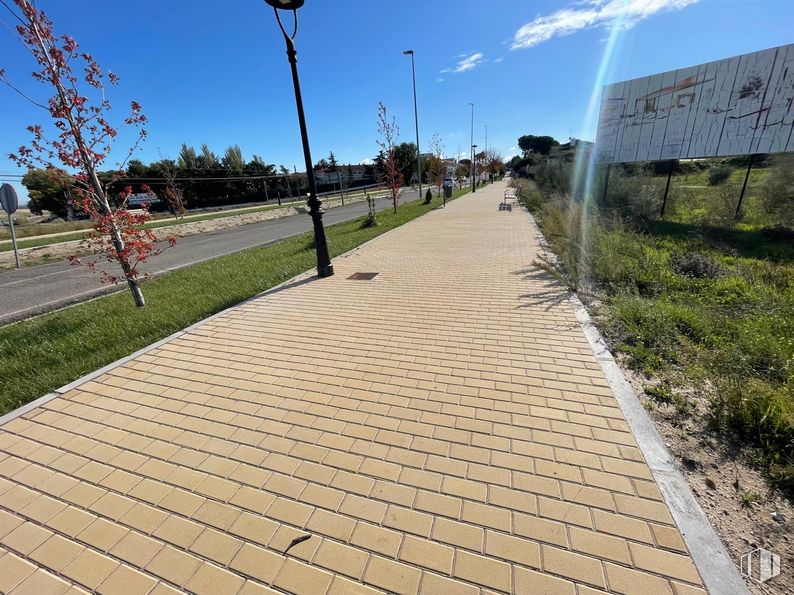 Land for sale at Calle Mártires, El Álamo, Madrid, 28607 with sky, plant, street light, road surface, infrastructure, asphalt, cloud, land lot, thoroughfare and grass around