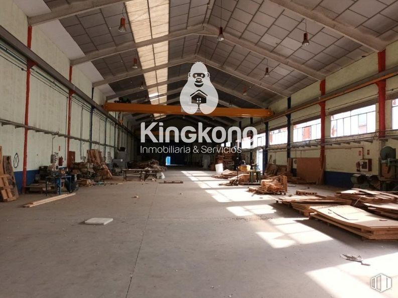 Industrial for sale & for rent at Polígono industrial El Guijar, Arganda del Rey, Madrid, 28500 with window, wood, floor, flooring, city, building, beam, ceiling, asphalt and art around