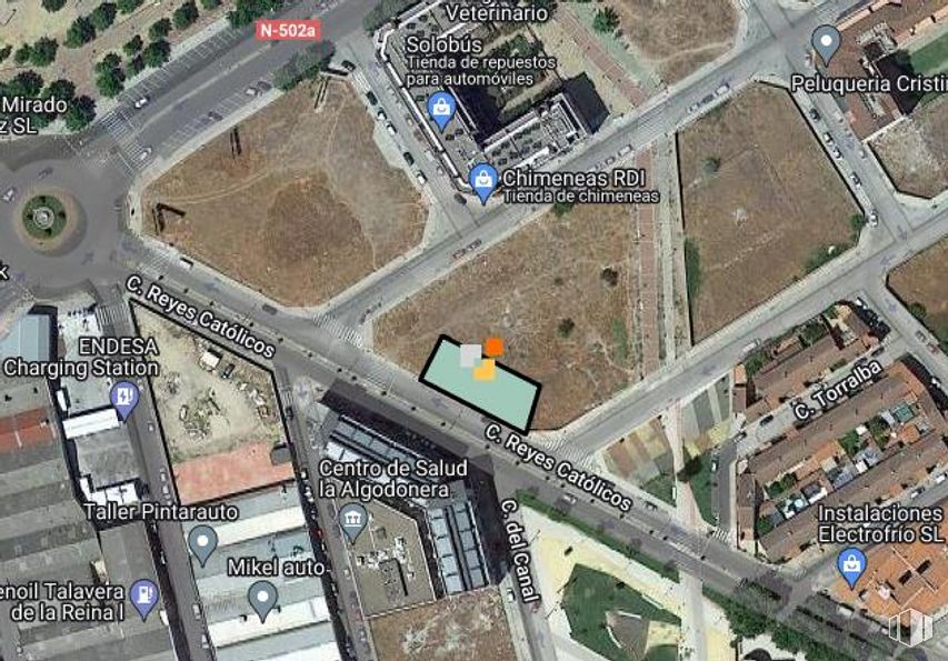 Land for sale at Calle Reyes Católicos, 4, Talavera de la Reina, Toledo, 45600 with property, map, infrastructure, land lot, urban design, architecture, neighbourhood, thoroughfare, residential area and public space around