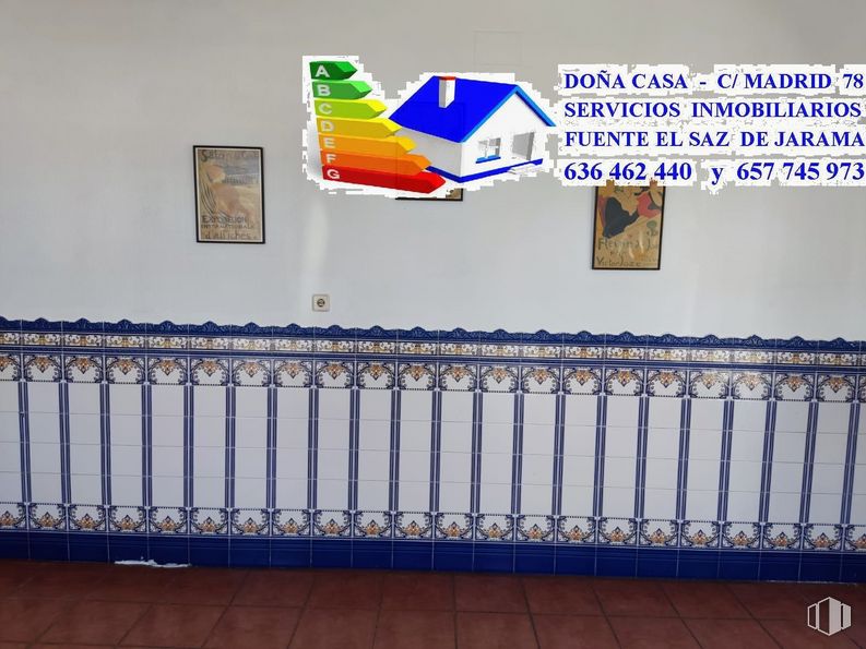 Local en alquiler y venta en Calle Talamanca, 15, Fuente el Saz de Jarama, Madrid, 28140 con marco, bandera, gas, rectángulo, fuente, evento, azul eléctrico, madera, bandera de los estados unidos y publicidad alrededor