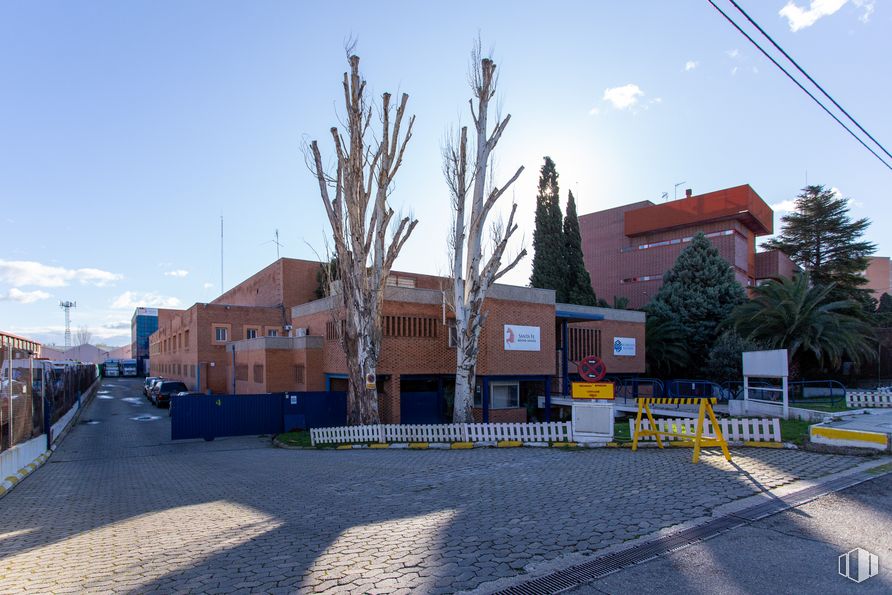 Oficina en alquiler en Calle Tierra de Barros, Coslada, Madrid, 28820 con edificio, cielo, nube, propiedad, superficie de la carretera, planta, asfalto, ventana, árbol y vía pública alrededor