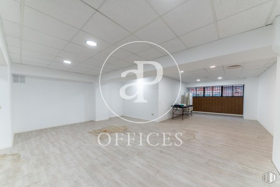 Oficina en venta en Paseo Castellana, Tetuán, Madrid, 28046 con alumbrado, ebanistería, edificio, pasillo, madera, piso, pavimentos, arte, madera y espacio alrededor