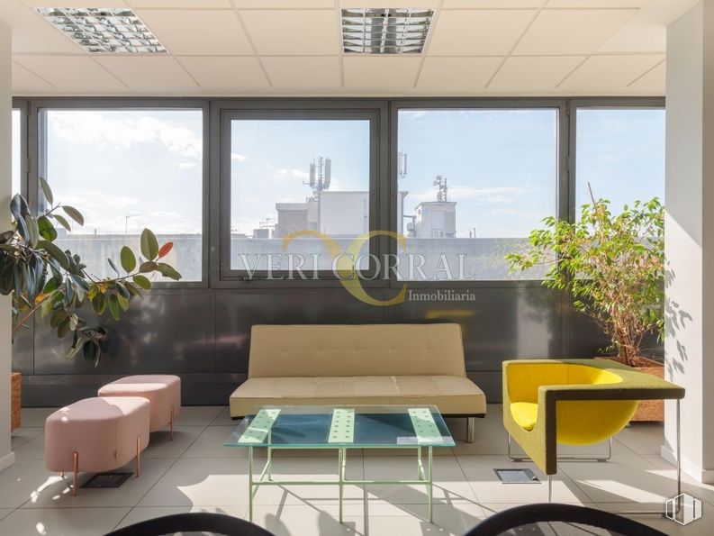 Oficina en venta en Zona Calle Alcalá, San Blas - Canillejas, Madrid, 28037 con sofá, silla, mesa, mueble, propiedad, planta, ventana, cielo, interiorismo y sombra alrededor