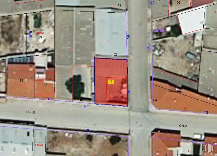 Land for sale at Calle Caz, Las Pedroñeras, Cuenca, 16660 with wood, building, gas, machine, urban design, urban area, rectangle, facade, city and concrete around