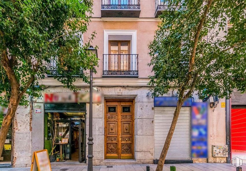 Retail for sale at Calle Desengaño, Centro, Madrid, 28004 with window, fixture, plant, building, architecture, door, wood, tree, facade and road surface around