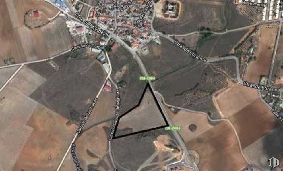 Land for sale at Sector S.U. 15 Polígono 6 Parcela 148, Pioz, Guadalajara, 19162 with map, urban design, land lot, landscape, residential area, geological phenomenon, road surface, city, terrestrial plant and screenshot around