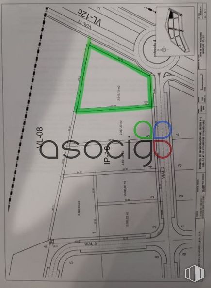 Land for sale at Calle Cobre, Chiloeches, Guadalajara, 19160 with rectangle, triangle, slope, map, schematic, font, parallel, plan, technical drawing and engineering around