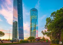 Office for rent at Torre Emperador, Paseo Castellana, 259 D , Fuencarral - El Pardo, Madrid, 28046 with building, cloud, sky, plant, skyscraper, tree, infrastructure, tower, condominium and sunlight around