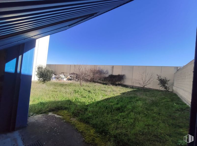 Industrial for rent at Polígono Vicolozano, Ávila, 05194 with sky, plant, blue, shade, land lot, rectangle, grass, wood, real estate and composite material around