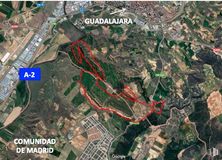 Land for sale at Finca Valdeapa, Chiloeches, Guadalajara, 19160 with property, ecoregion, map, natural environment, line, urban design, screenshot, terrestrial plant, city and landscape around