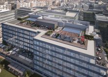 Office for rent at SkyLight, Avenida Manoteras, 14 - 16, Hortaleza, Madrid, 28050 with building, sky, daytime, cloud, window, tower block, urban design, condominium, residential area and landscape around