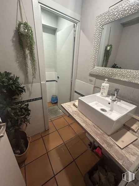 Local en alquiler en Calle Ángel Yagüe, Torrelodones, Madrid, 28250 con fregadero, planta de interior, espejo, planta, propiedad, accesorios de fontanería, grifo, lavabo, maceta y cuarto de baño alrededor