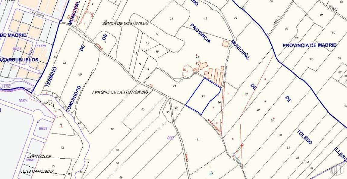 Suelo en venta en Polígono 7, Parcela 41, Illescas, Toledo, 45200 con ecorregión, mapa, mundo, infraestructura, lote de terreno, diseño urbano, fuente, pendiente, línea y rectángulo alrededor