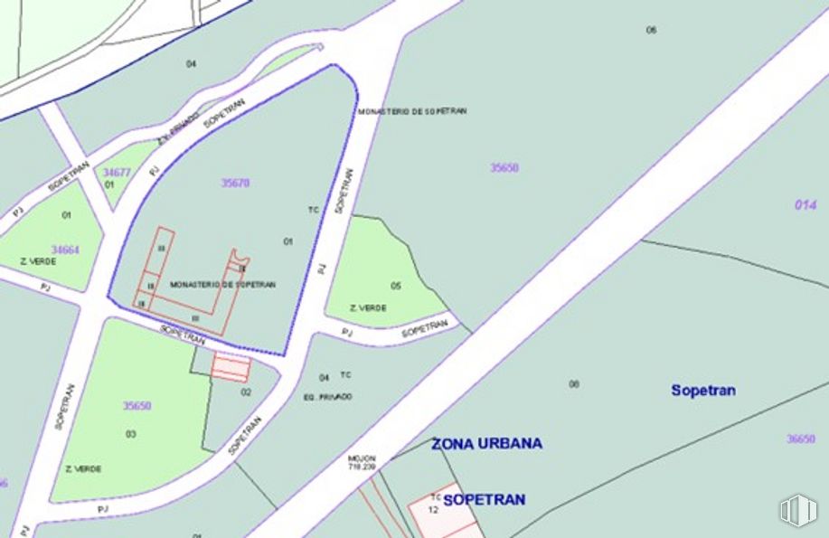 Land for sale at Pasaje Sopetrán, 1, Hita, Guadalajara, 19197 with ecoregion, map, slope, urban design, parallel, road, plan, intersection, terrestrial plant and font around