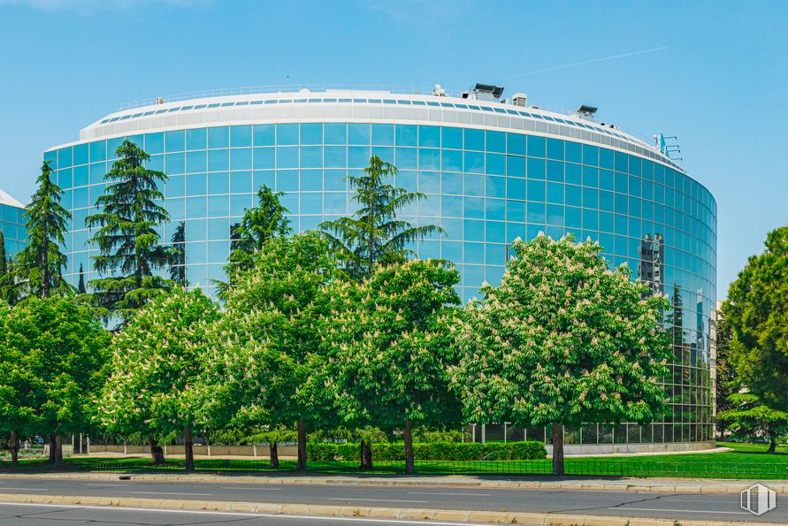 Oficina en alquiler en Calle Cardenal Marcelo Spínola, 8, Chamartín, Madrid, 28016 con edificio, cielo, durante el día, planta, diseño urbano, bloque de pisos, árbol, hierba, planta leñosa y condominio alrededor