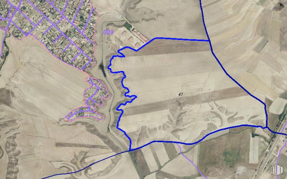 Suelo en venta en Polígono 9 Parcela 47, Illescas, Toledo, 45200 con parte superior, ecorregión, mapa, atlas, en paralelo, pendiente, azul eléctrico y patrón alrededor