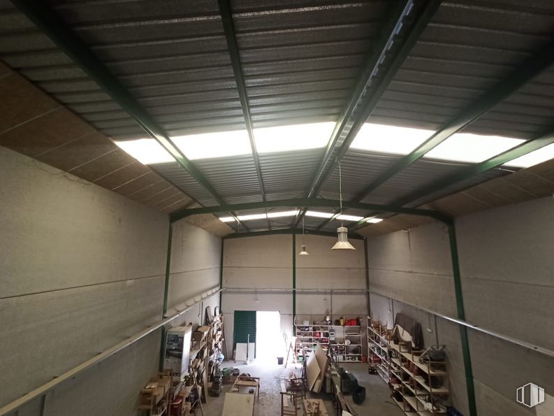 Industrial for sale at Polígono industrial Yuncos, Yuncos, Toledo, 45210 with light fixture, lighting, wood, hall, ceiling, flooring, beam, composite material, city and daylighting around