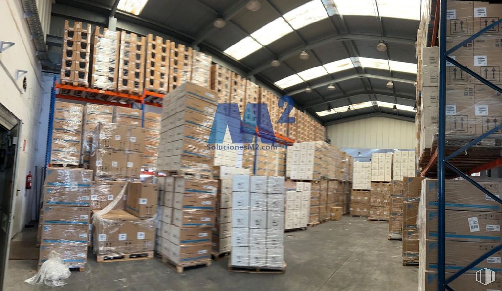 Industrial for sale at Polígono industrial San Fernando, San Fernando de Henares, Madrid, 28830 with warehouse, wood, inventory, shipping box, composite material, cardboard packaging, packaging and labeling, industry, metal and building material around