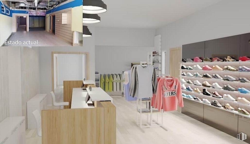 Retail for sale at Calle Huerto Convento, Colmenar Viejo, Madrid, 28770 with top, property, product, shelving, interior design, shelf, floor, wall, flooring and wood around