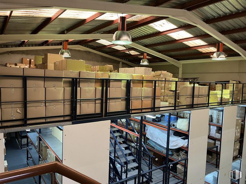 Industrial for sale at Camino Carrera, Fuente el Saz de Jarama, Madrid, 28140 with building, wood, engineering, fixture, beam, glass, metal, ceiling, shelving and mixed-use around