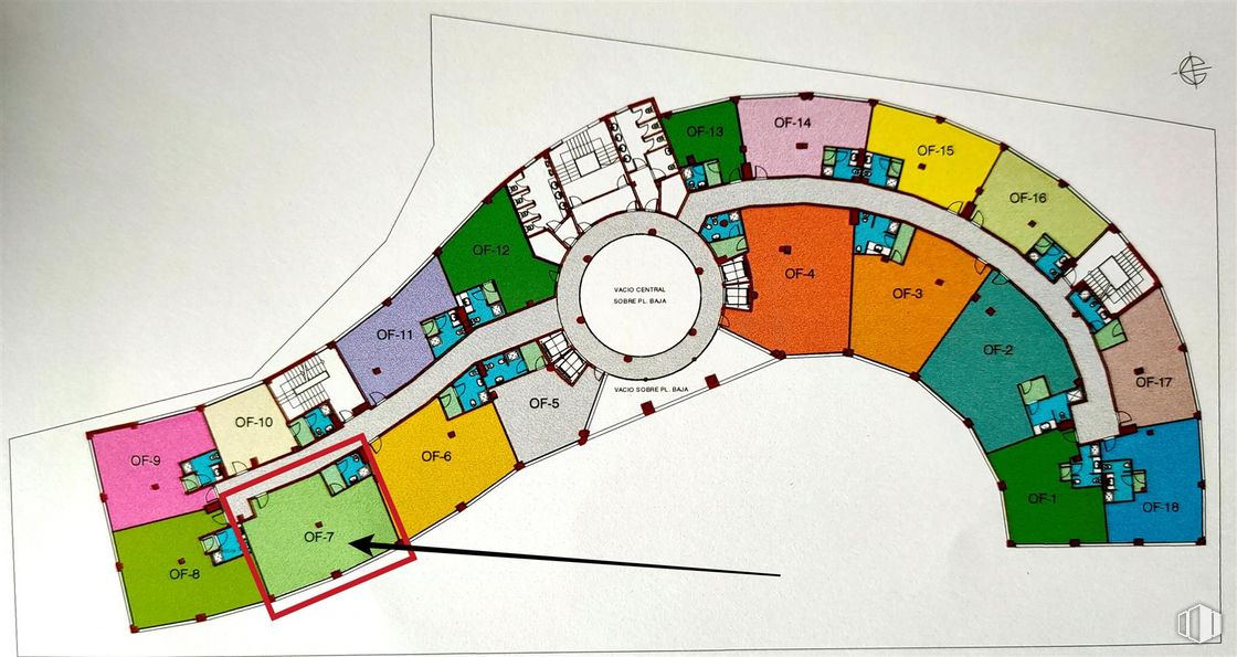 Office for sale at Zona estación, Pozuelo de Alarcón, Madrid, 28224 with slope, font, urban design, circle, parallel, diagram, plan, graphics, illustration and drawing around