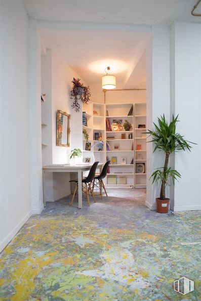 Retail for rent at Calle Abejuela, 17, La Latina, Madrid, 28047 with houseplant, chair, table, plant, building, wood, flowerpot, floor, interior design and flooring around