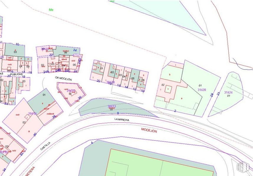 Suelo en venta en Zona San Antón, Toledo, 45008 con mapa, terreno, diseño urbano, línea, pendiente, fuente, paralelo, planificar, centro de transporte y ciudad alrededor