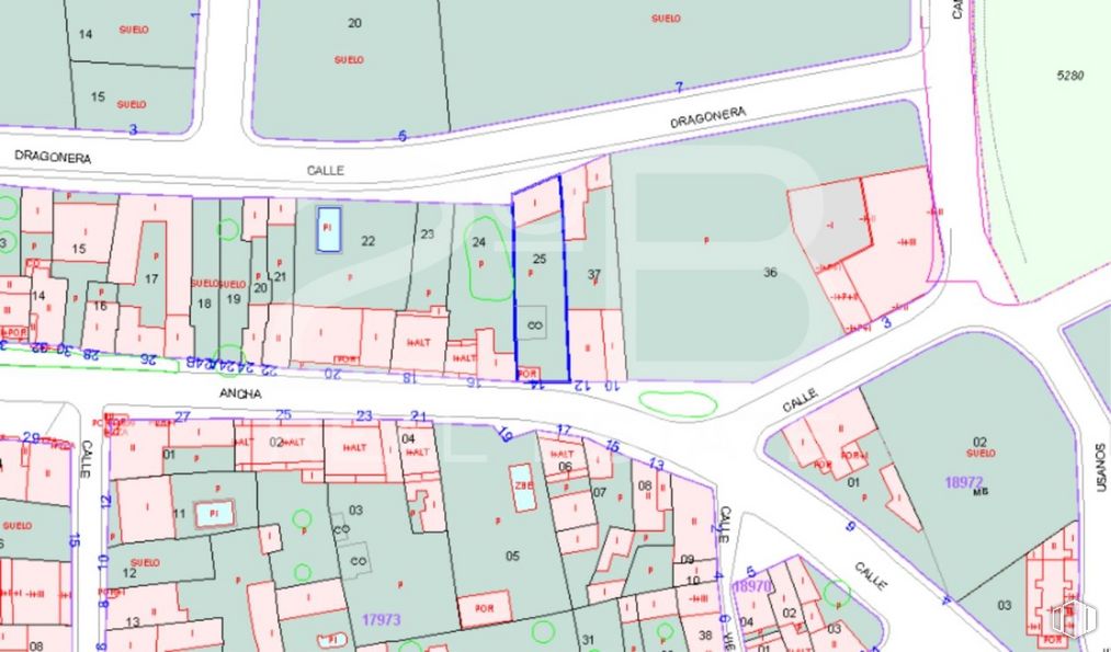 Land for sale at Zona Centro, Torrejón del Rey, Guadalajara, 19174 with property, map, ecoregion, infrastructure, land lot, urban design, line, schematic, parallel and plan around