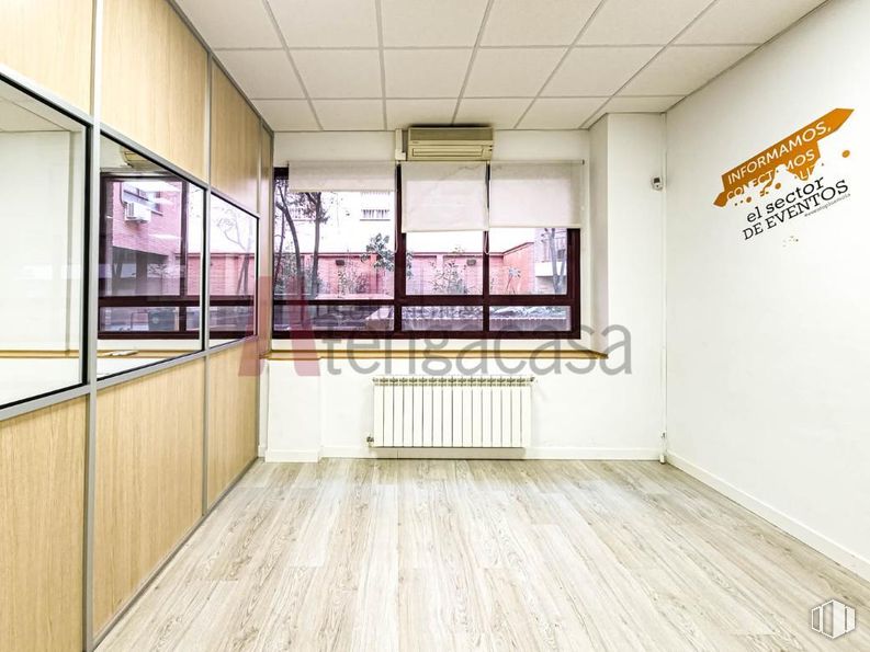 Oficina en alquiler en Calle Azcona, Salamanca, Madrid, 28028 con edificio, ventana, casa, arquitectura, hall, madera, interiorismo, suelos, línea y suelo alrededor