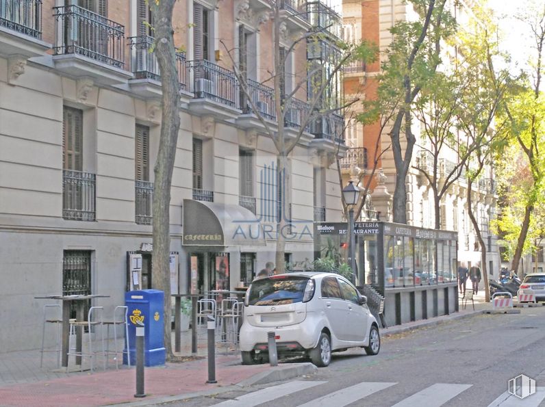 Retail for sale at Barrio Los Jerónimos, Retiro, Madrid, 28014 with car, building, wheel, tire, vehicle, window, motor vehicle, tree, architecture and mode of transport around