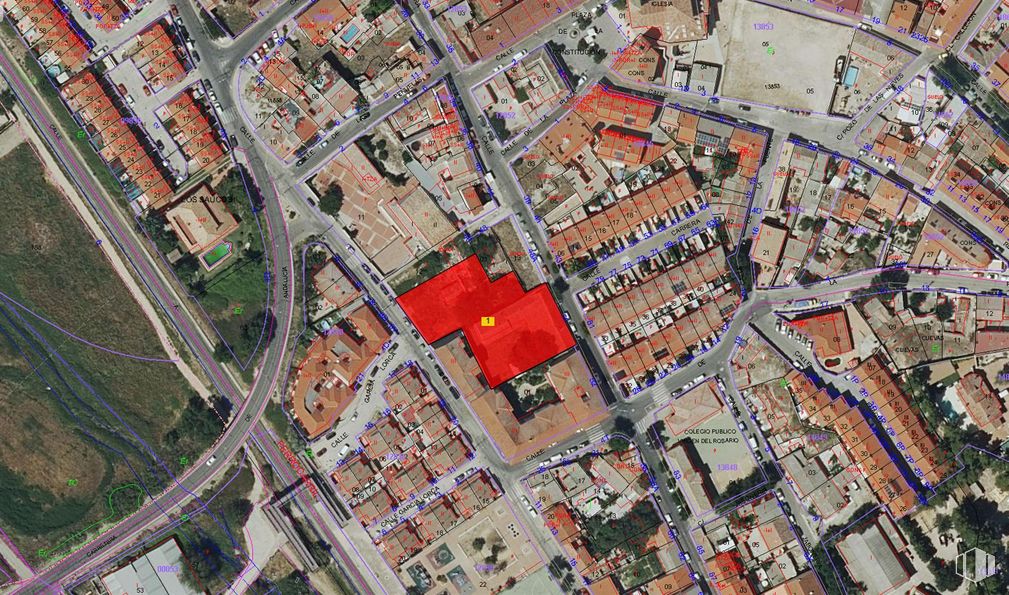 Suelo en venta en Casco urbano, Ontígola, Toledo, 45340 con barrio, diseño urbano, fotografía aérea, intersección, plan, mapa, a vista de pájaro, suburbio, diseño y proyecto alrededor