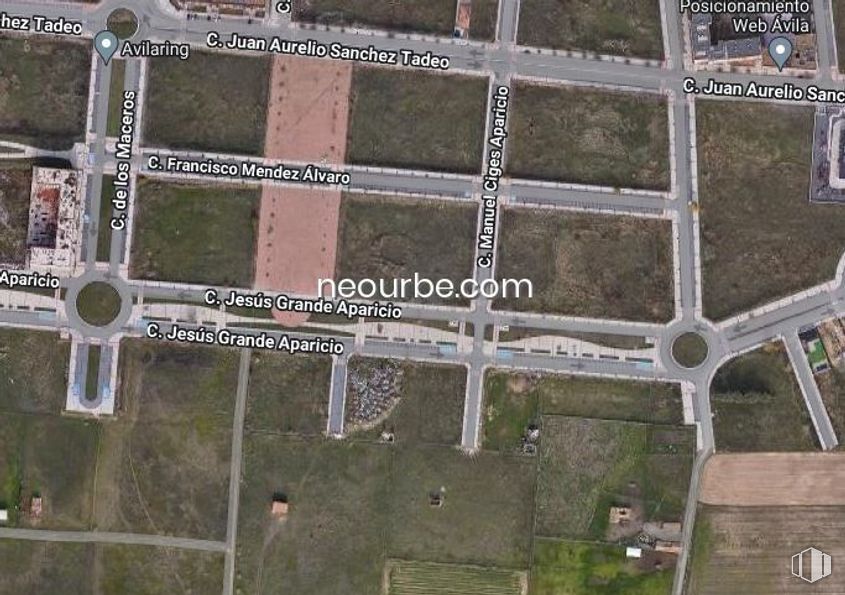 Land for sale at Calle Jesús Grande Aparicio, Ávila, 05002 with property, map, land lot, urban design, architecture, residential area, real estate, landscape, grass and plant around