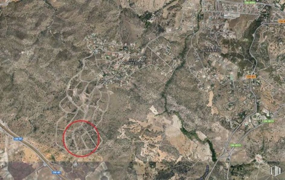 Land for sale at Urbanización Montesión, UA 28-A San Fernardo II Fase 0, Toledo, 45008 with racket, animal, brown, map, geological phenomenon, soil, hinterland, landscape, aerial photography and screenshot around