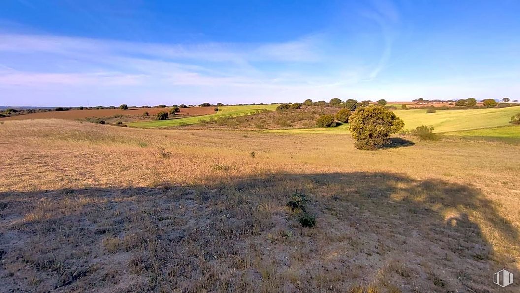 Suelo en venta en Zona La Cortanilla, Villamantilla, Madrid, 28610 con nube, cielo, planta, paisaje natural, árbol, hierba, tintes y matices, paisaje, pradera y carretera alrededor