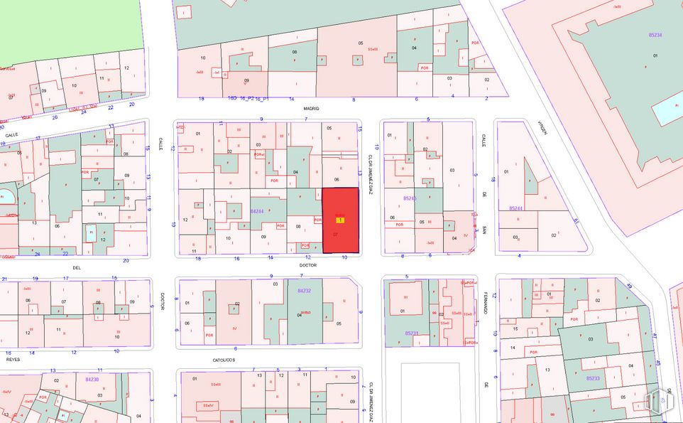 Land for sale at Centro urbano, Mejorada del Campo, Madrid, 28840 with property, map, land lot, architecture, schematic, rectangle, parallel, real estate, pattern and plan around