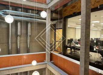 Office for sale & for rent at Zona Cortes, Centro, Madrid, 28014 with lighting, interior design, ceiling, flooring, floor, furniture, composite material, light fixture, glass and chair around