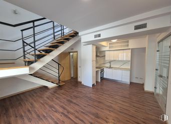 Office for sale at Calle Cronos, San Blas - Canillejas, Madrid, 28037 with flooring, floor, interior design, wood flooring, wood, ceiling, room, laminate flooring, lighting and hardwood around