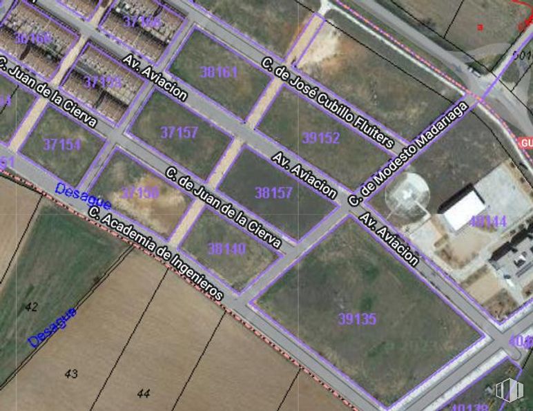 Land for sale at Avenida Aviación, Horche, Guadalajara, 19140 with property, urban design, land lot, font, line, screenshot, technology, slope, pattern and human settlement around