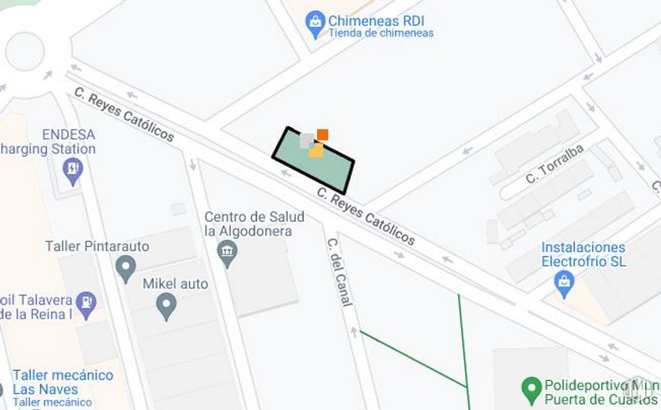 Land for sale at Calle Reyes Católicos, 4, Talavera de la Reina, Toledo, 45600 with property, ecoregion, product, map, infrastructure, rectangle, slope, land lot, font and parallel around