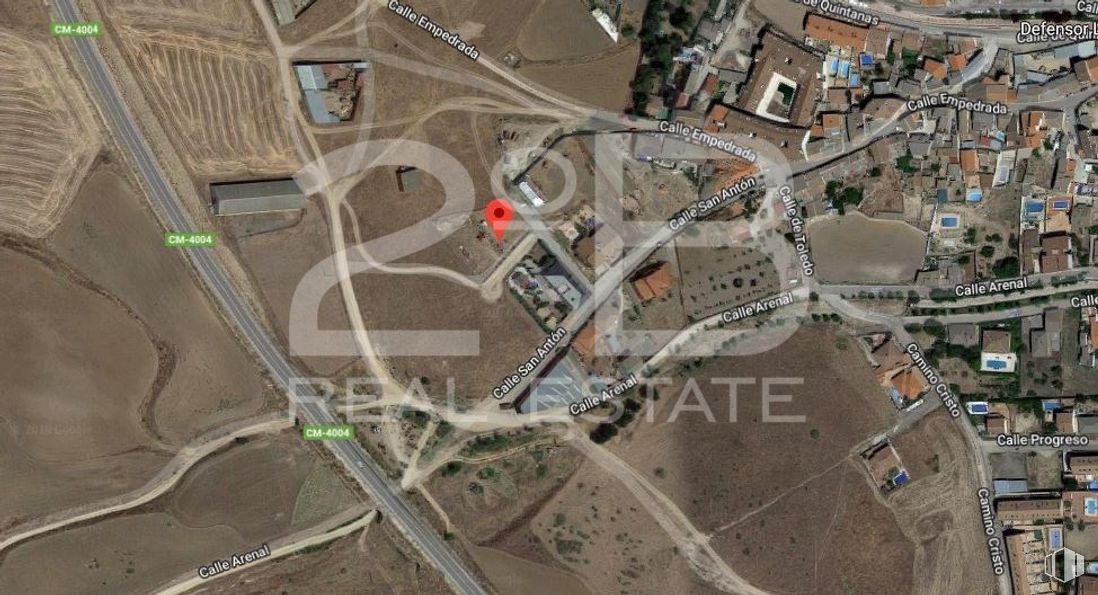 Land for sale at Zona Casco Urbano, Casarrubios del Monte, Toledo, 28010 with tire, map, land lot, urban design, residential area, landscape, city, suburb, bird's-eye view and road around