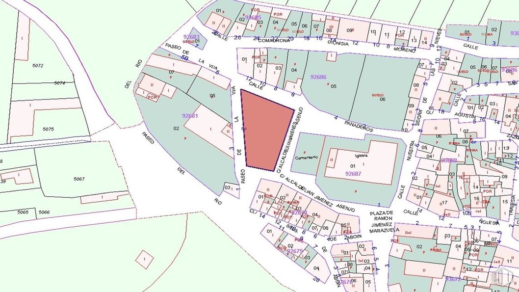 Land for sale at Paseo Viña, Muñogalindo, Ávila, 05530 with map, plan, design and schematic around